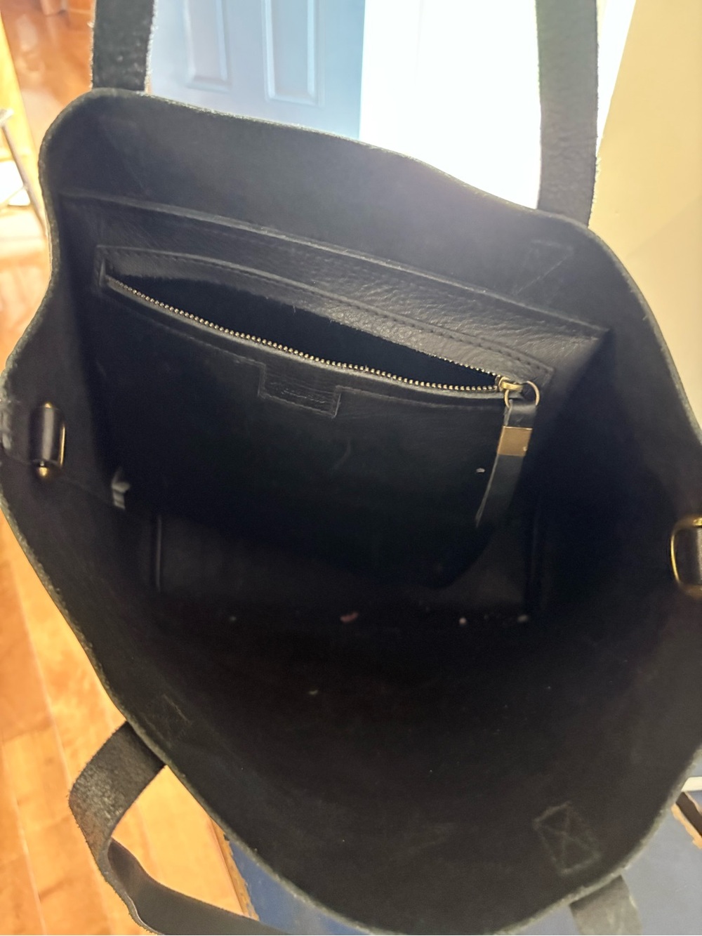 Madewell Black Leather Tote Bag - Picture 4 of 4